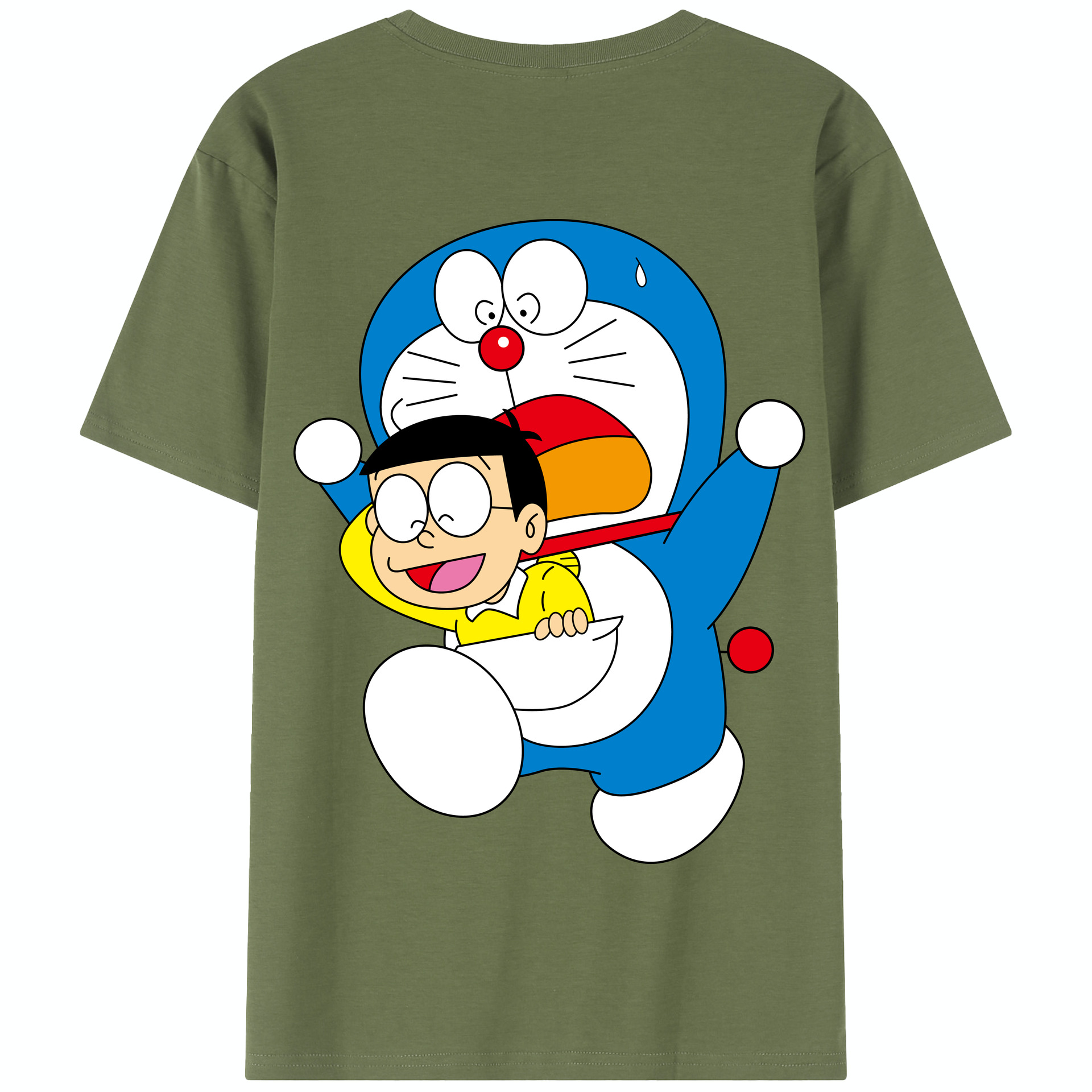 （画像用） ドラえもん Doraemon 綿100％半袖Tシャツ（背面プリント）